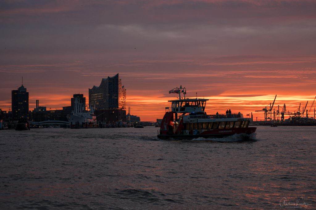 Morgens am Hamburger Hafen