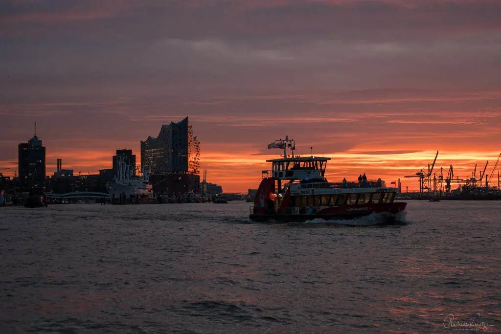Morgens am Hamburger Hafen