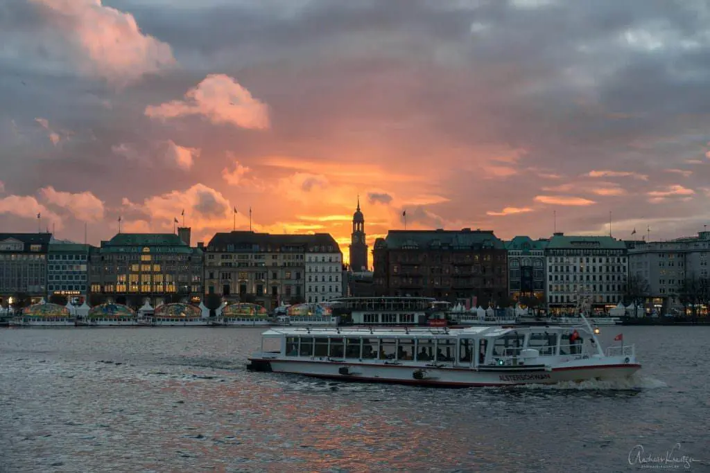 Sonnenuntergang an der Binnenalster