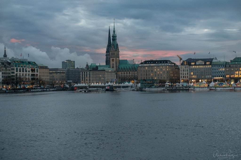 Sonnenuntergang an der Binnenalster