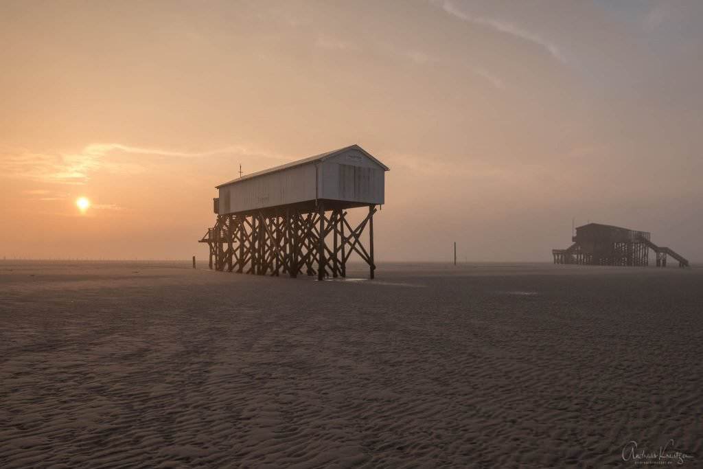 Pfahlbauen in Sankt Peter Ording