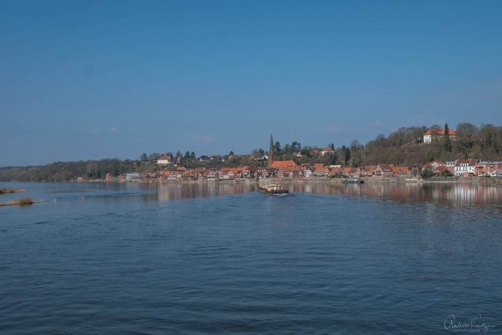 Blick auf Lauenburg von der Elbbrücke