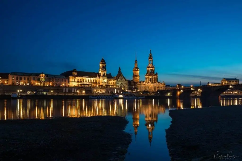 Dresden zur blauen Stunde