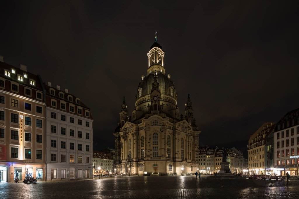 Frauenkirche in Dresden bei Nacht