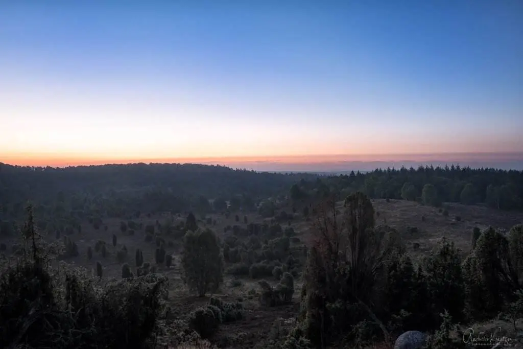 Sonnenaufgang am Totengrund in der Lüneburger Heide