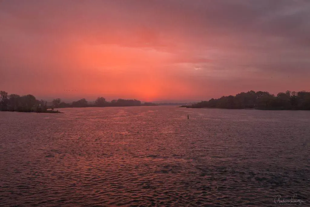 Sonnenaufgang an der Elbe