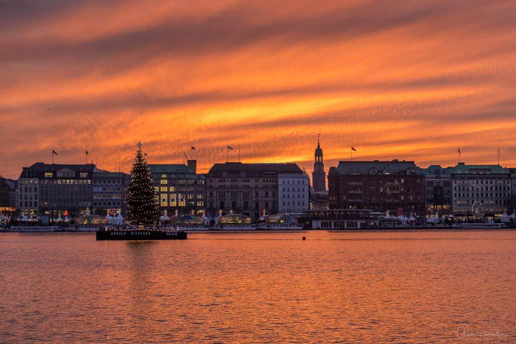 Hamburger Binnenalster mit Alstertanne
