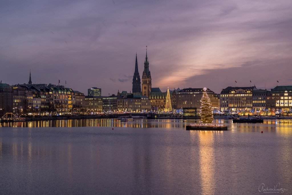 Hamburger Binnenalster mit Alstertanne