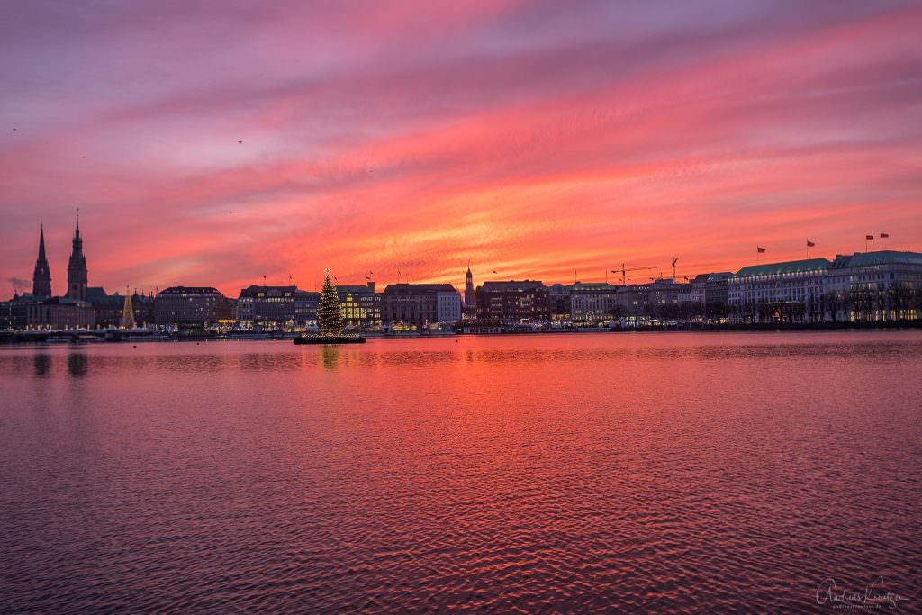 Hamburger Binnenalster mit Alstertanne