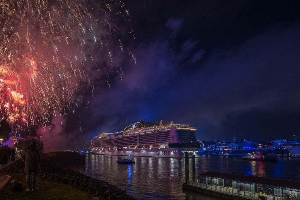 Taufe der MSC Grandiosa in Hamburg