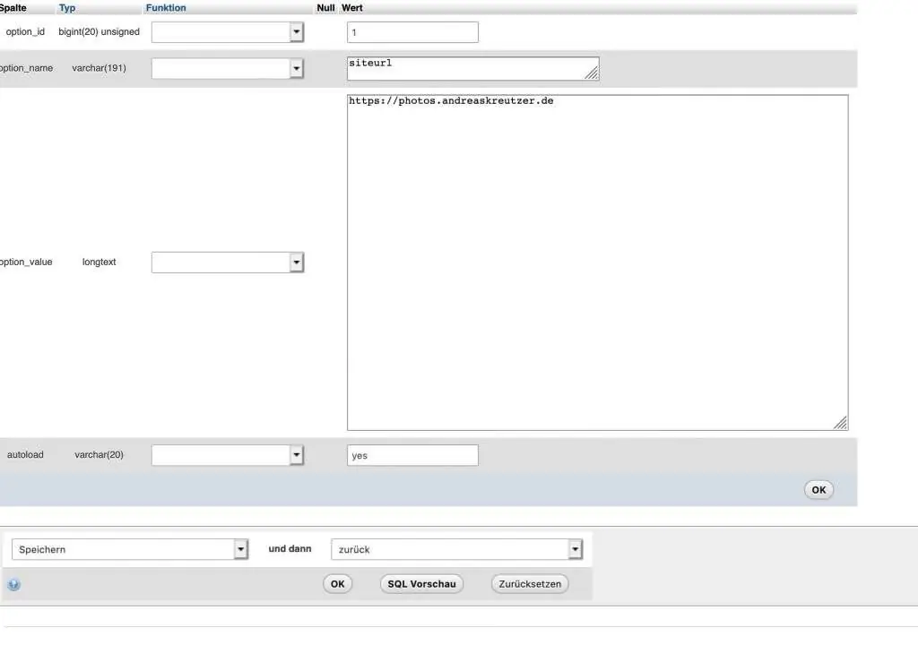 Wordpress wp_options