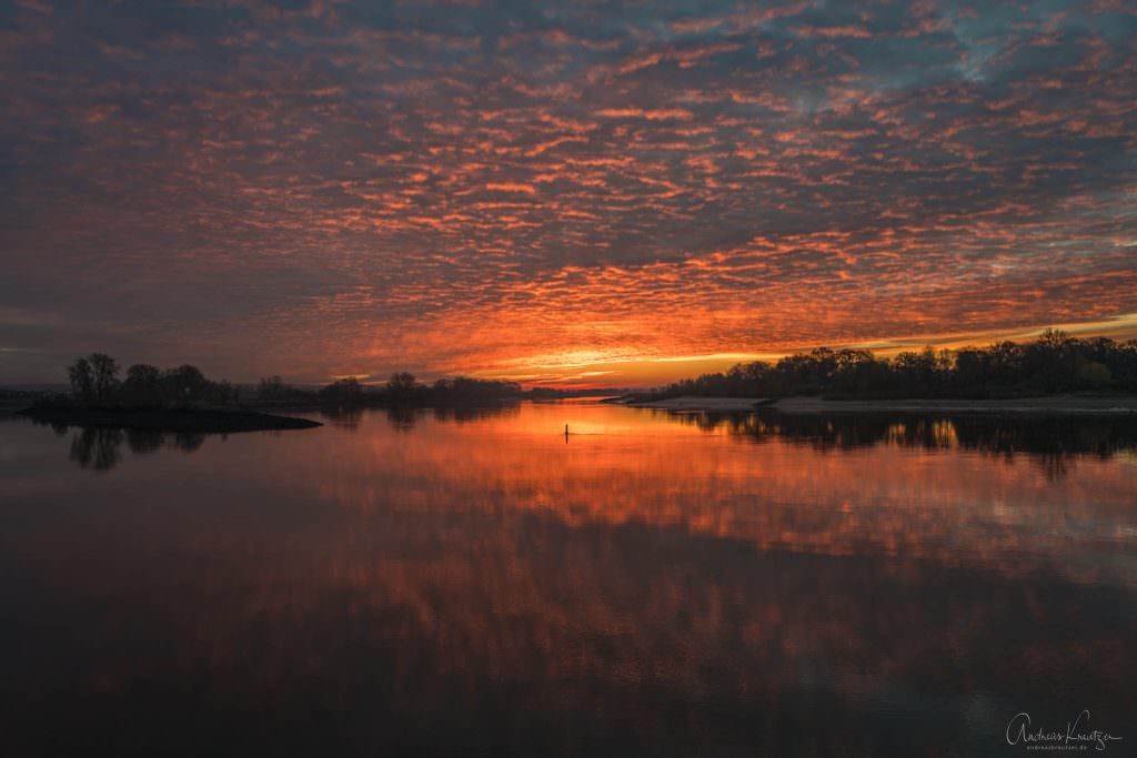 Sonnenaufgang an der Elbe