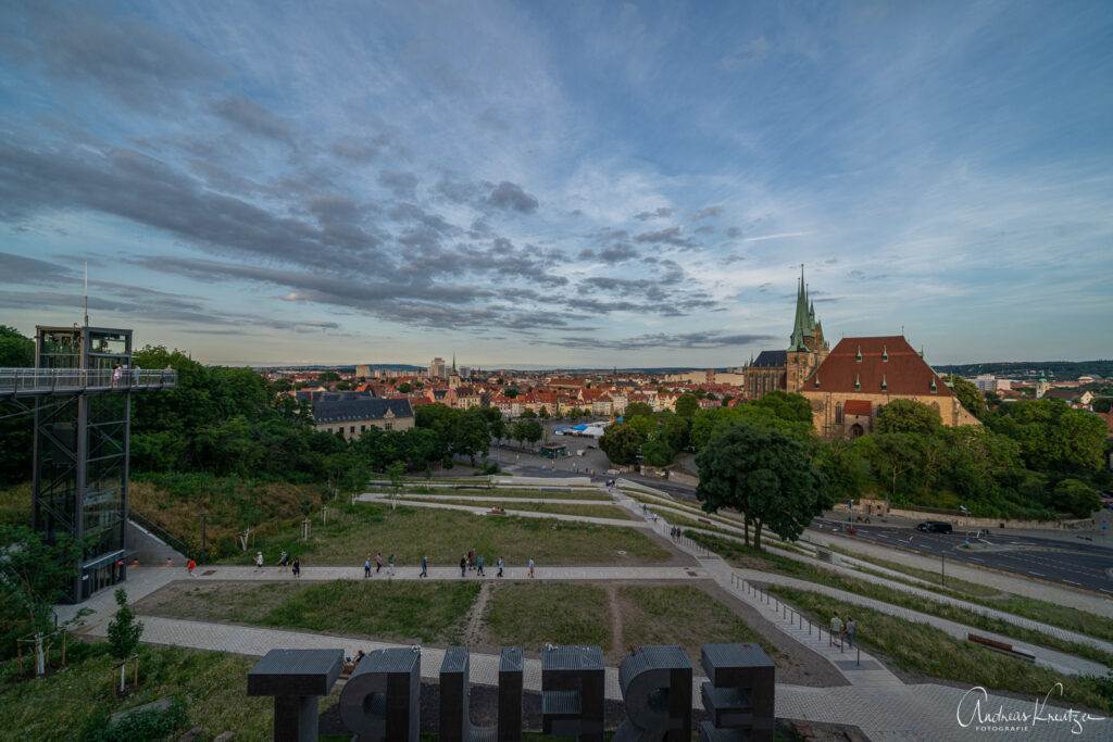 Blick vom Petersberg auf Erfurt