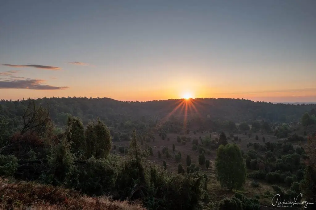 Sonnenaufgang am Totengrund in der Lüneburger Heide