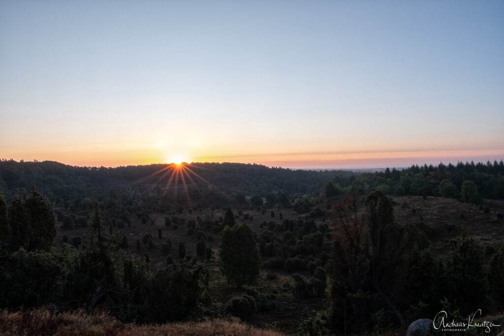 Sonnenaufgang am Totengrund in der Lüneburger Heide