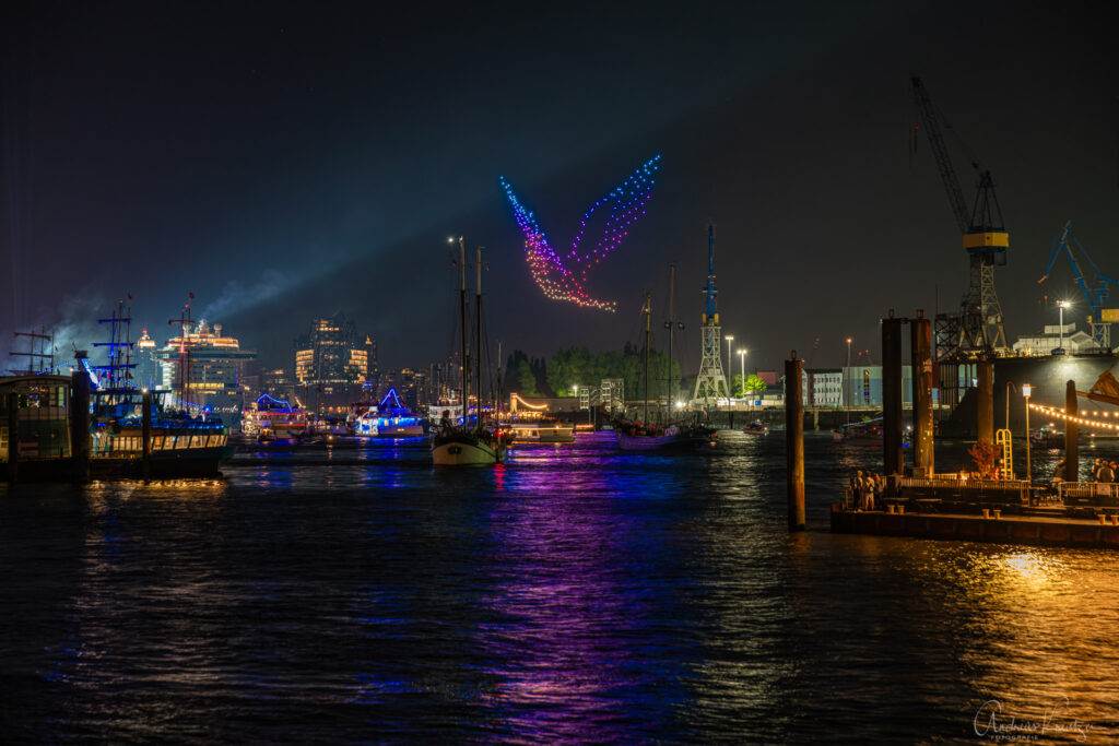 Drohnenshow beim 835. Hafengeburtstag