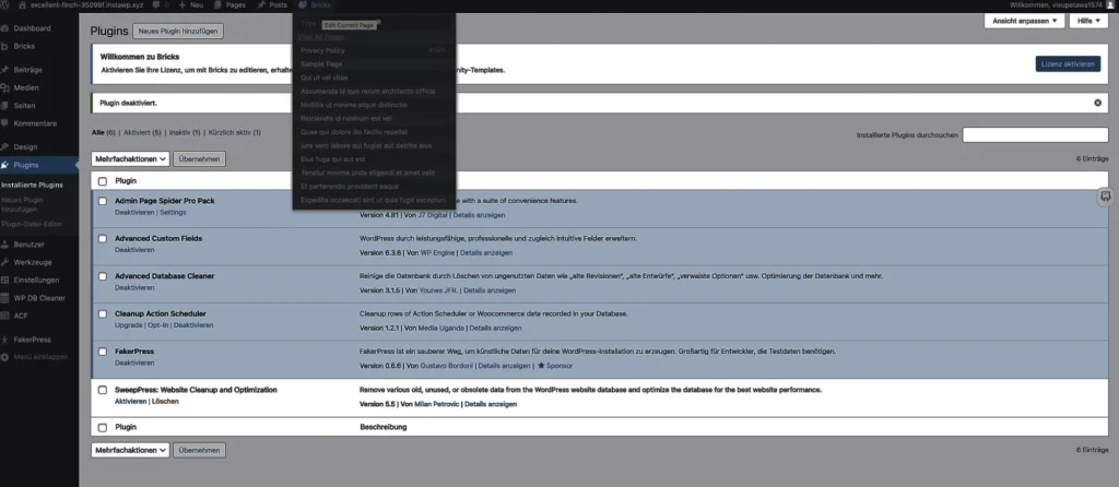 Admin Page Spider Hero