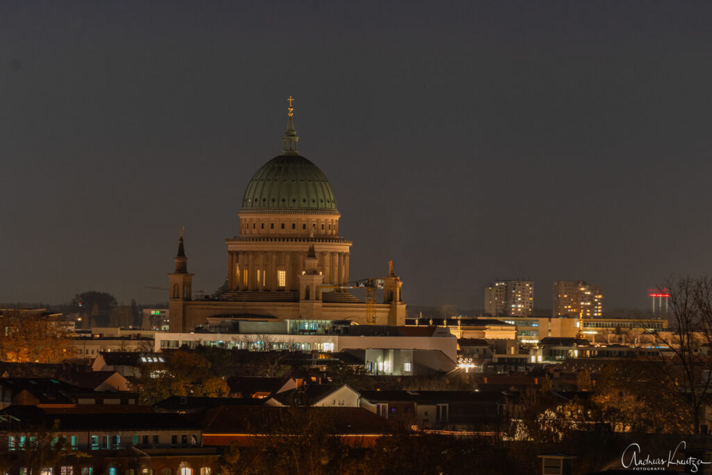 Blick vom Mühlenberg zur blauen Stunde
